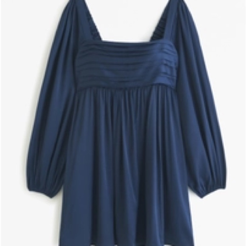 Emerson Satin Long-Sleeve Mini Dress